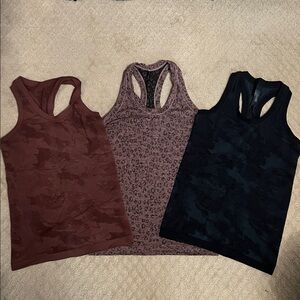 Set of Three Racerback Tank Tops - ATHLETA XS